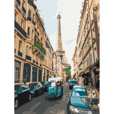 Картина по номерам Туристический Париж, Brushme (30х40 см)