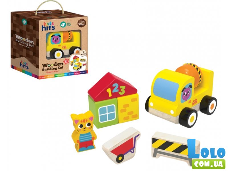 Деревянная игрушка Бетоносмеситель, Kids hits