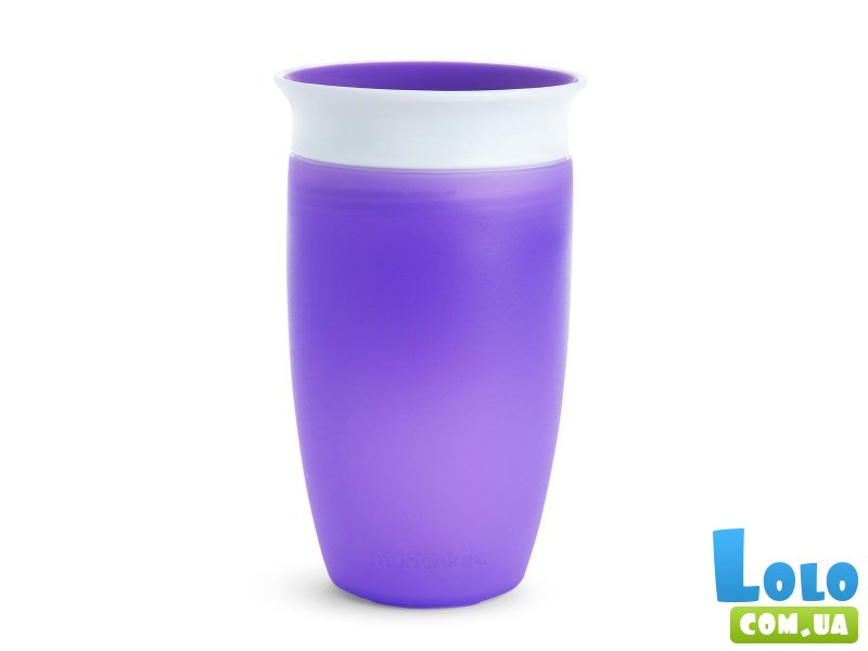 Чашка непроливная Miracle 360 ​​с крышкой 296 мл, Munchkin (фиолетовый)