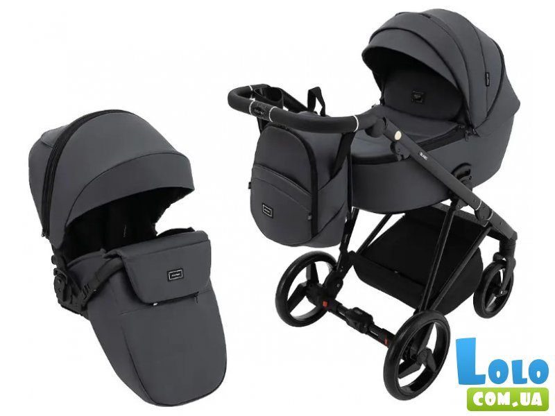 Коляска 2 в 1 Blanc Eco, Adamex (графит)