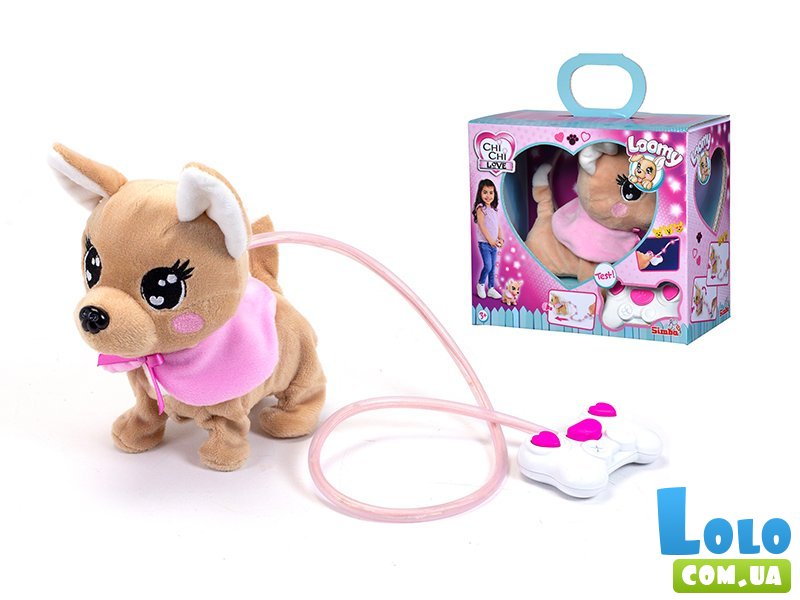 Мягкая интерактивная игрушка Собачка Чихуахуа на поводке, Chi Chi Love