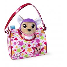 Мягкая игрушка Собачка Перевозка с сумочкой и защитным шлемом, Chi Chi Love, 20 см