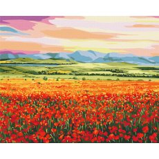 Картина по номерам Закат над цветочным полем ©Anna Steshenko, Brushme (40х50 см)