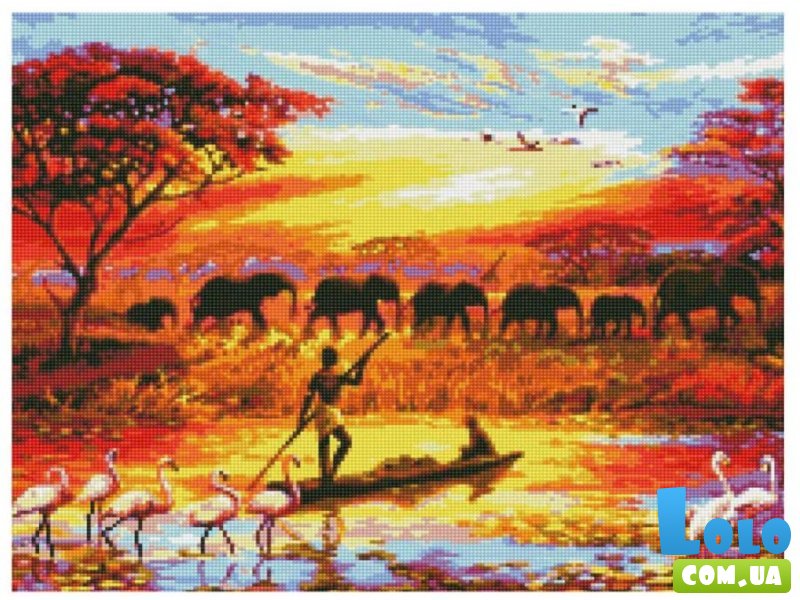 Алмазная мозаика Жизнь Африки, Strateg (50х60 см)
