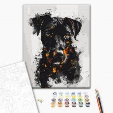 Картина по номерам Огненный пес, Brushme (40х50 см)
