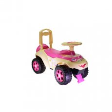Автомобиль для прогулок – толокар с музыкальным рулем, Doloni Toys (розово-бежевый)