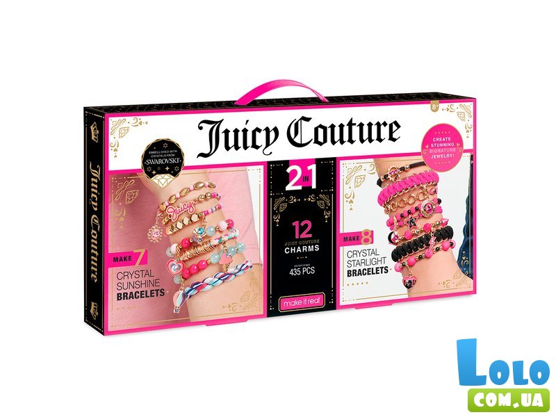 Мега-набор для создания шарм-браслетов с кристаллами Swarovski Хрустальное сияние Juicy Couture, Make it Real