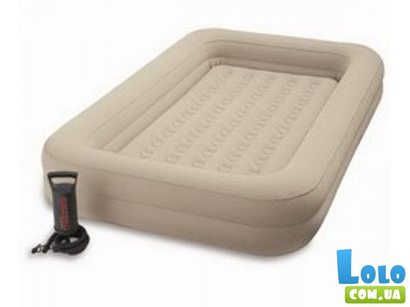 Надувная велюровая кровать с бортиками
