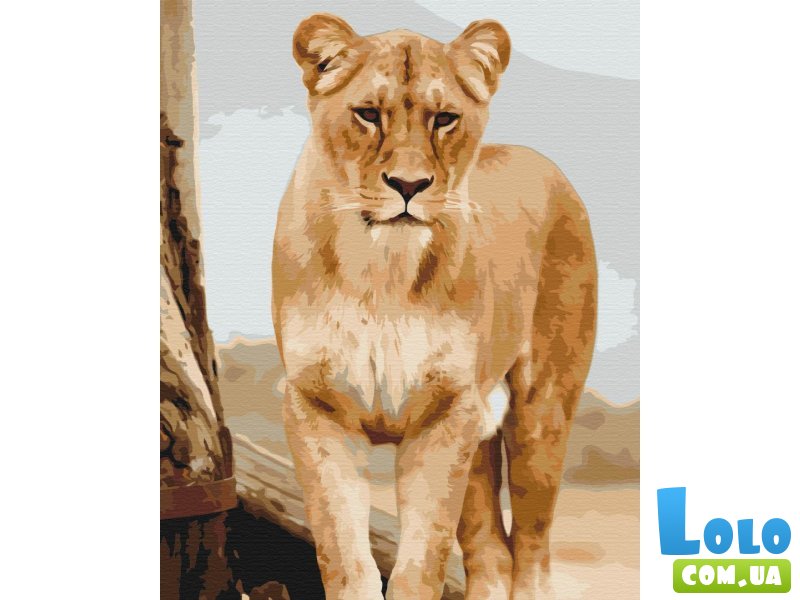 Картина по номерам Молодая львица, Brushme (40х50 см)