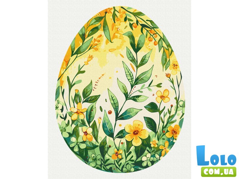 Картина по номерам Цветочное пасхальное яйцо, Brushme (40х50 см)