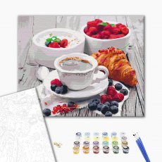 Картина по номерам Ягодный завтрак, Brushme (40х50 см)