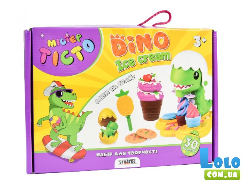 Набор для творчества Мистер тесто. Dino Ice Cream, Strateg