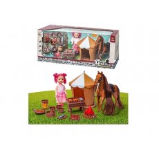 Кукла с конем и палаткой