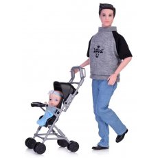 Кукла Кен с пупсом и аксессуарами