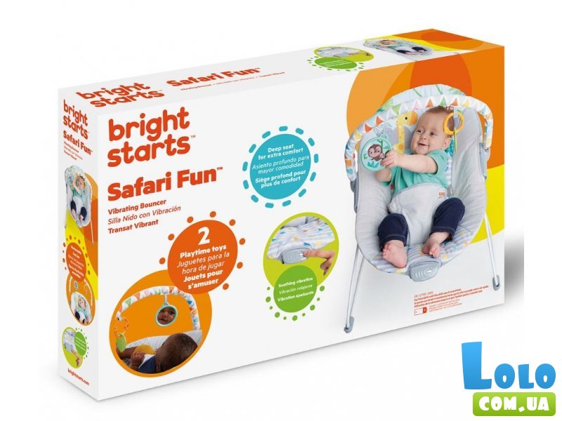 Шезлонг-качалка Safari Fun, Bright Starts