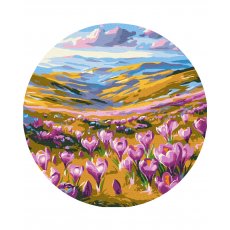 Картина по номерам круглая Весеннее пробуждение, Brushme (30 см)