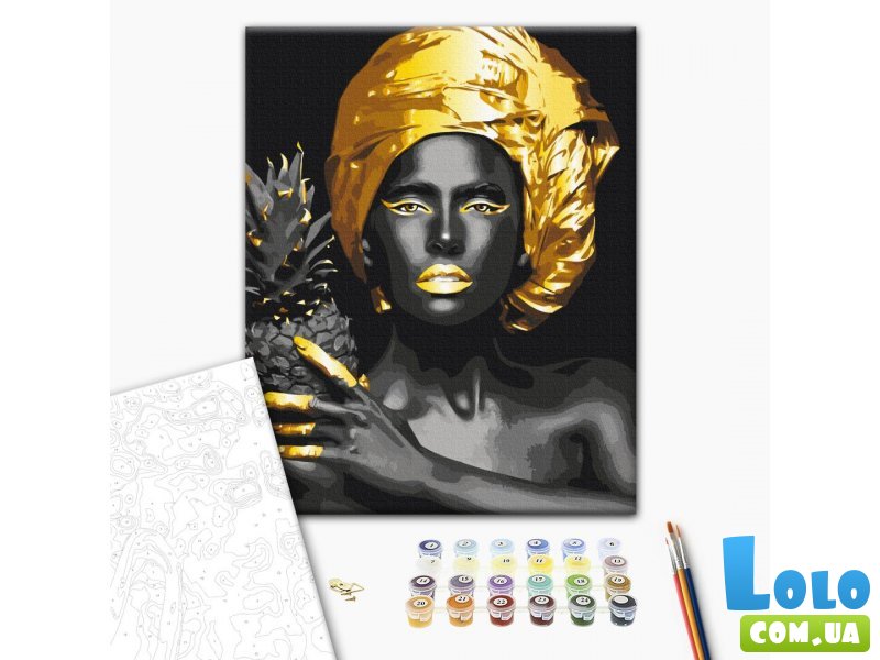 Картина по номерам Экзотическая красота с золотой краской, Brushme (40х50 см)
