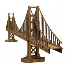 Картонный 3D пазл мост Золотые ворота, Cartonic, 63 эл.