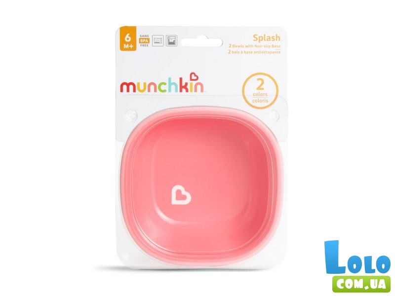 Набор мисочек Splash Bowls, Munchkin (розовый/фиолетовый)