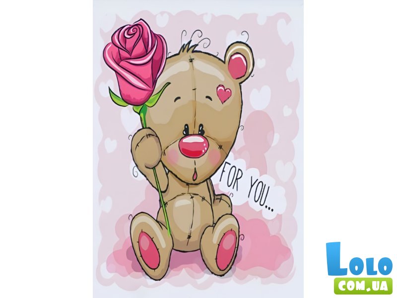 Алмазная мозаика Мишка, TK Group (30х20 см)