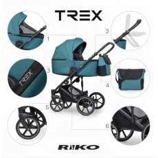 Универсальная коляска 2 в 1 Trex, Riko (lagoon)