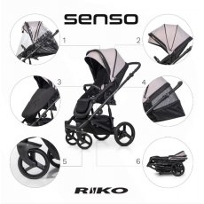 Универсальная коляска 2 в 1 Senso, Riko (rose)