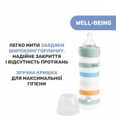 Бутылочка пластиковая Well-Being, Chicco (мятный), 250 мл