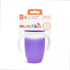 Чашка непроливная с ручками Miracle 360 ​​207 мл, Munchkin (фиолетовая)