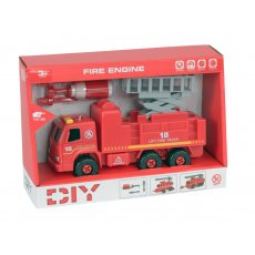 Пожарная машина с подъемником, Kaile Toys