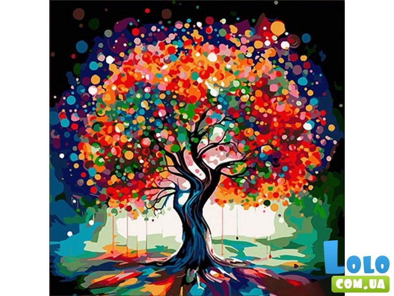 Картина по номерам Дерево перемен проективная картина Сюжет №4, Strateg (40х40 см)
