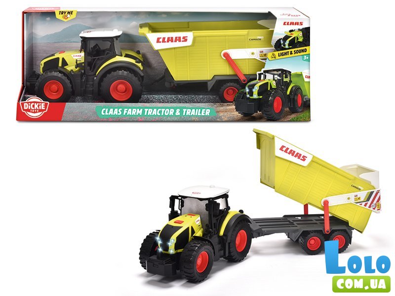 Трактор CLAAS с прицепом, Dickie Toys