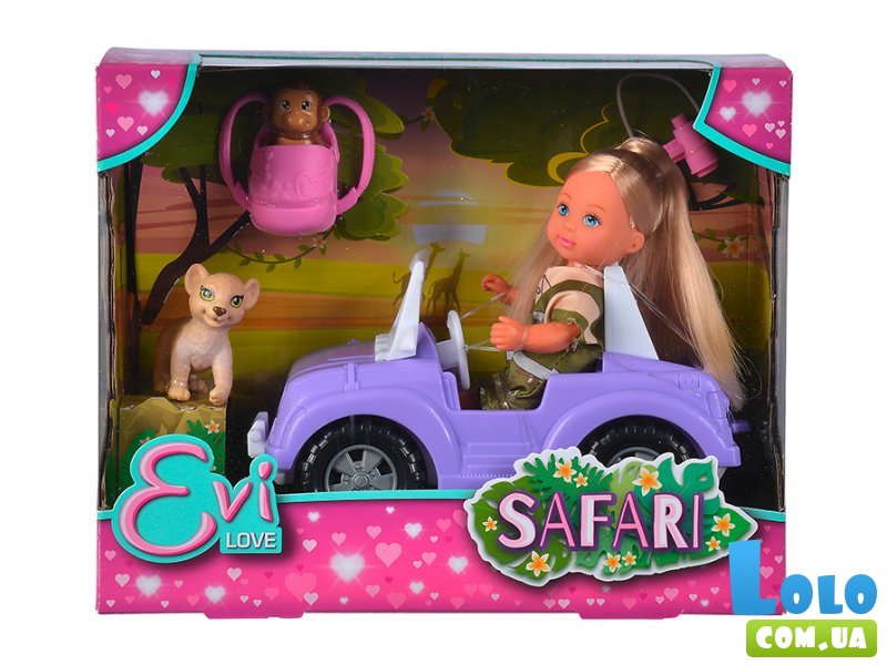Кукла Эви Сафари с машиной и аксессуарами, Simba