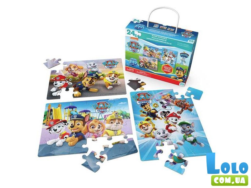 Пазл 3 в 1 Щенячий патруль Супер 3D, Spin Master