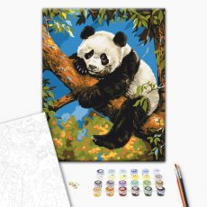 Картина по номерам Ленивая панда, Brushme (40х50 см)