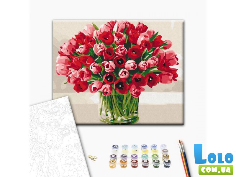Картина по номерам Букет тюльпанов для любимой, Brushme (30х40 см)