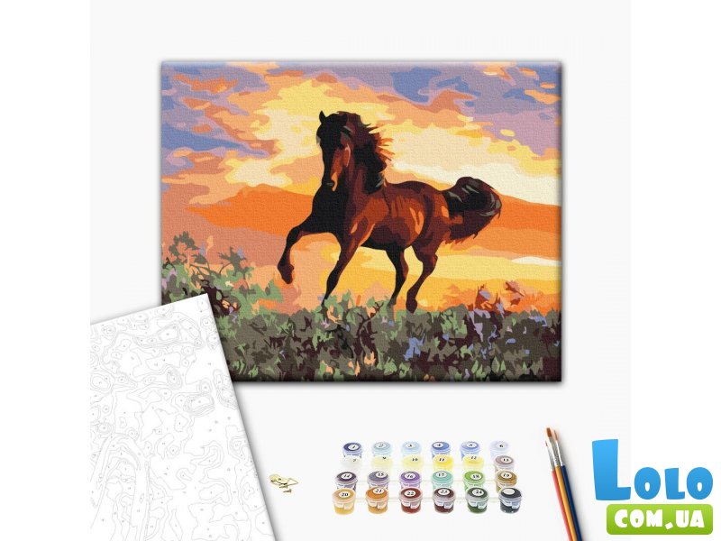 Картина по номерам Лошадь, Brushme (30х40 см)