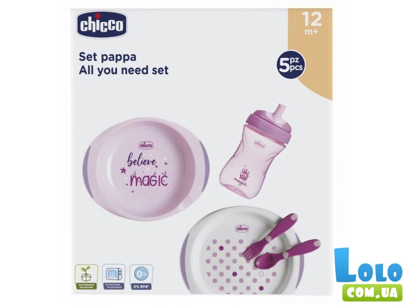 Набор посуды Meal Set, Chicco (розовый)