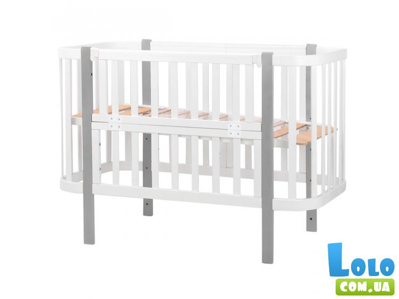 Кровать Месяц, BabyRoom (бело-серая)