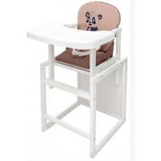 Стульчик-трансформер для кормления Пеппи-240, Babyroom (белый капучино / шоколад (панда)