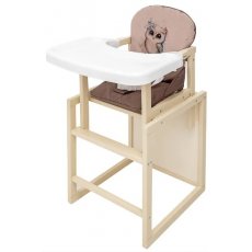 Стульчик-трансформер для кормления Пеппи-260, Babyroom (слоновая кость капучино / шоколад (сова)