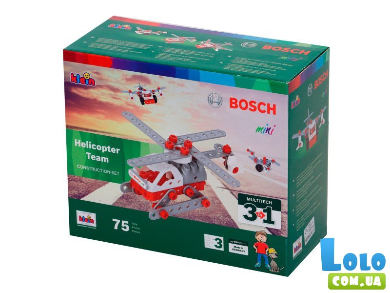 Конструктор 3 в 1 Команда вертолетов Bosch, Klein (8791), 75 дет.