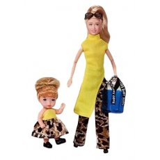 Кукла  шарнирная с дочерью и аксессуарами