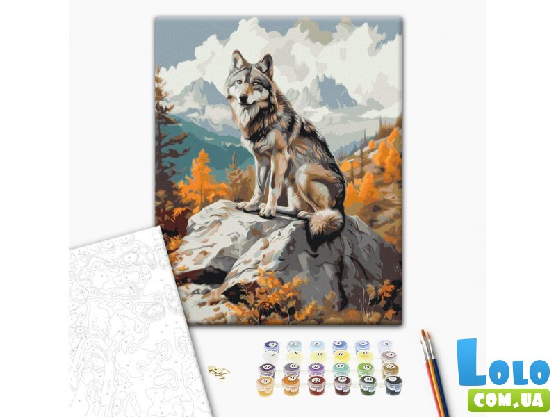 Картина по номерам Горный волк, Brushme (40х50 см)