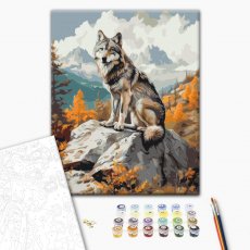 Картина по номерам Горный волк, Brushme (40х50 см)