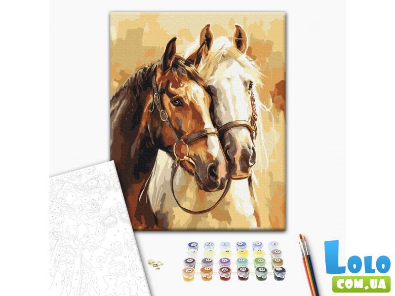 Картина по номерам Благородные лошади, Brushme (40х50 см)