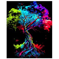 Картина по номерам Радужное дерево, Strateg (40х50 см)
