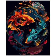 Картина по номерам Яркие рыбки, Strateg (40х50 см)
