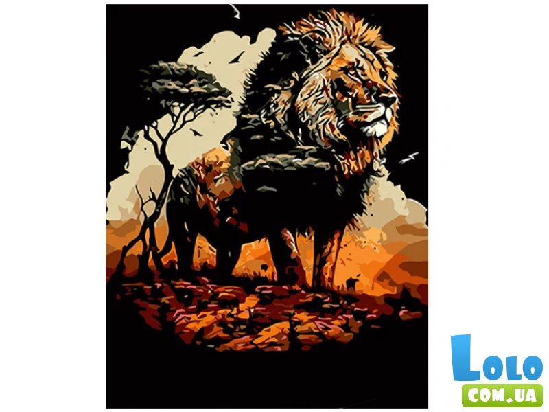 Картина по номерам Король лев, Strateg (40х50 см)