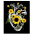 Картина по номерам Сердце среди подсолнухов, Strateg (40х50 см)
