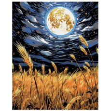 Картина по номерам Пшеница среди звездного неба, Strateg (40х50 см)